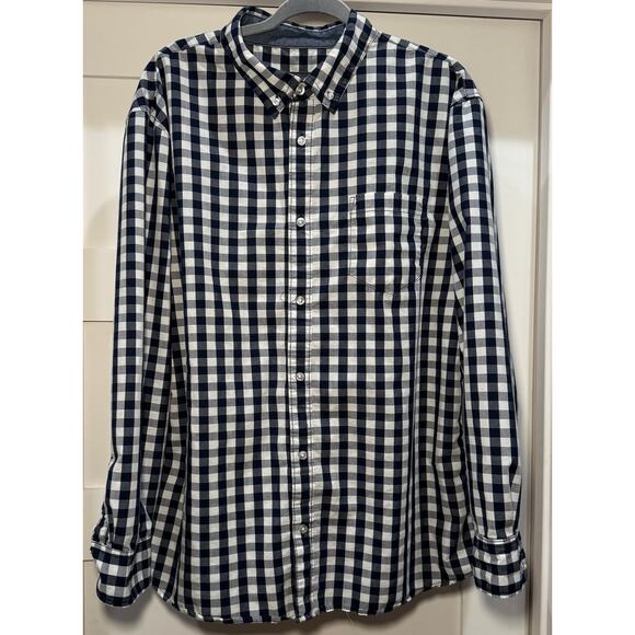 Lee Premium Quality Blue/White Check Men's XL Long Sleeve Shirt - Picture 1 of 12